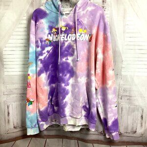 Nickelodeon Tie-dye Sweatshirt Hoodie XL 90s